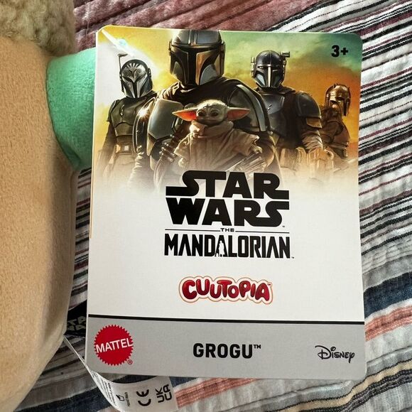 Star Wars Mattel Grogu Plush Disney 10” Cutopia SOFT New with tags - Picture 4 of 11